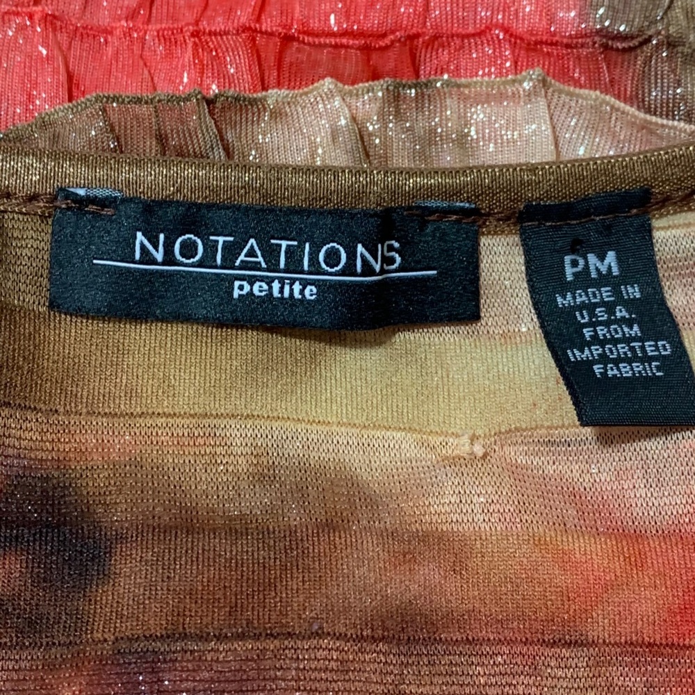 Notations Ruffle 3/4 Sleeve Blouse - Picture 11 of 12